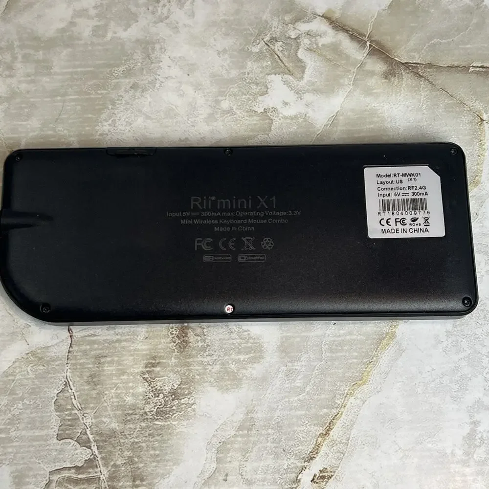 Rii RT-MWK01 Mini X1 Keyboard FOR PARTS or REPAIR - UNTESTED